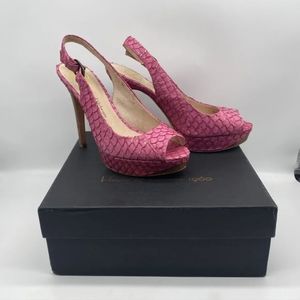 House Of Harlow 1960 Nadia Fish Scales Pink Shoes